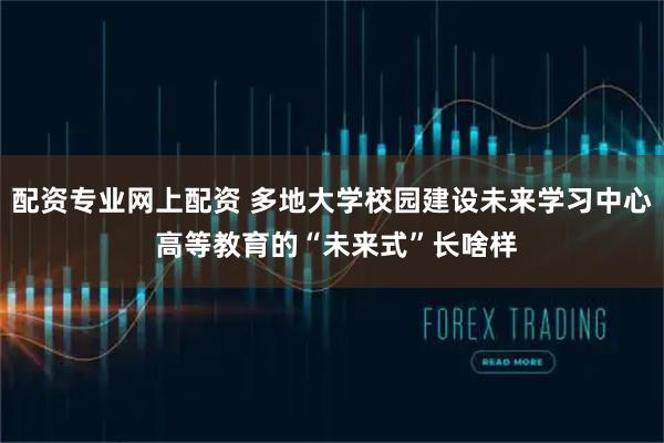 配资专业网上配资 多地大学校园建设未来学习中心 高等教育的“未来式”长啥样