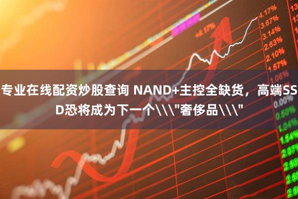 专业在线配资炒股查询 NAND+主控全缺货，高端SSD恐将成为下一个\＂奢侈品\＂