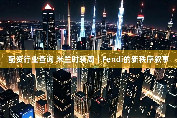 配资行业查询 米兰时装周｜Fendi的新秩序叙事